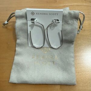 Kendra Scott Silver Geometric Hoop Earrings